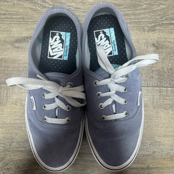 Vans Comfycush Blue Suede Sneaker Women's Size 7.5 - Picture 2 of 7